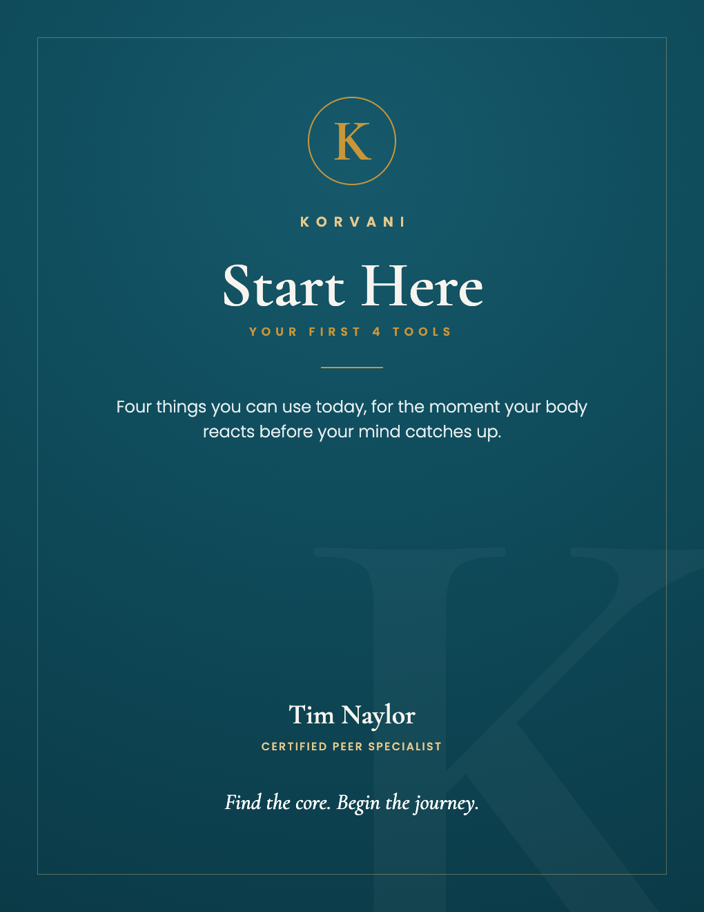 Start Here: Your First 4 Tools guide cover