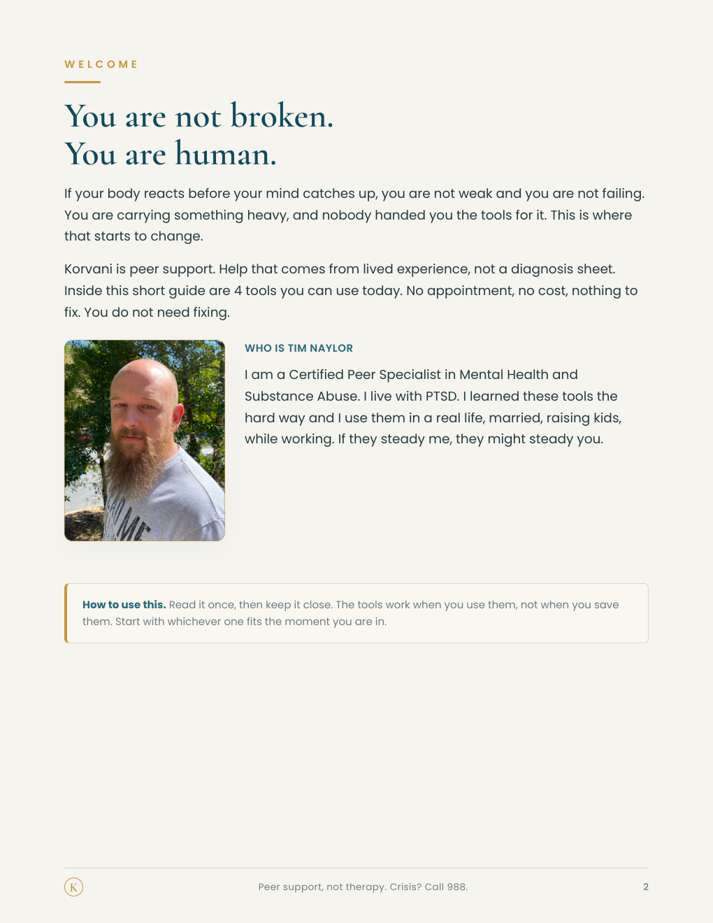 Inside the guide, page 1